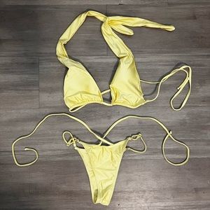 YELLOW STRING BIKINI